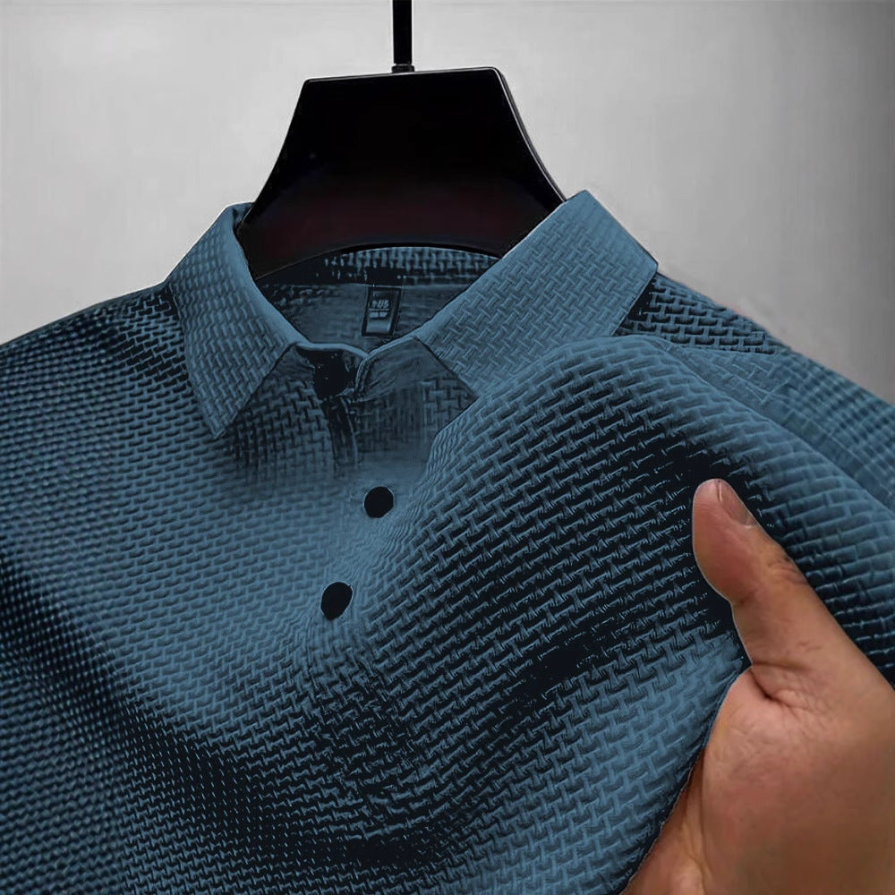 Mens Breathable Ice Silk Polo Shirt