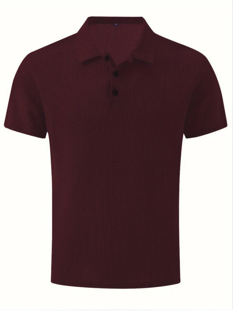 Mens Breathable Ice Silk Polo Shirt