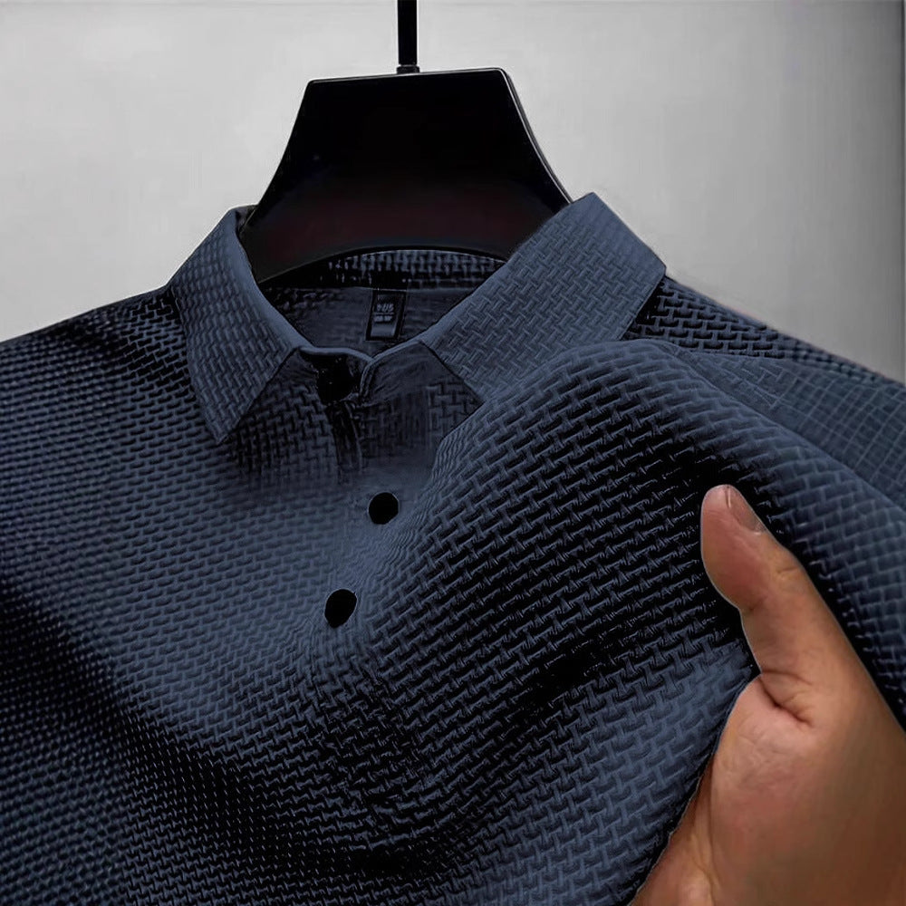 Mens Breathable Ice Silk Polo Shirt