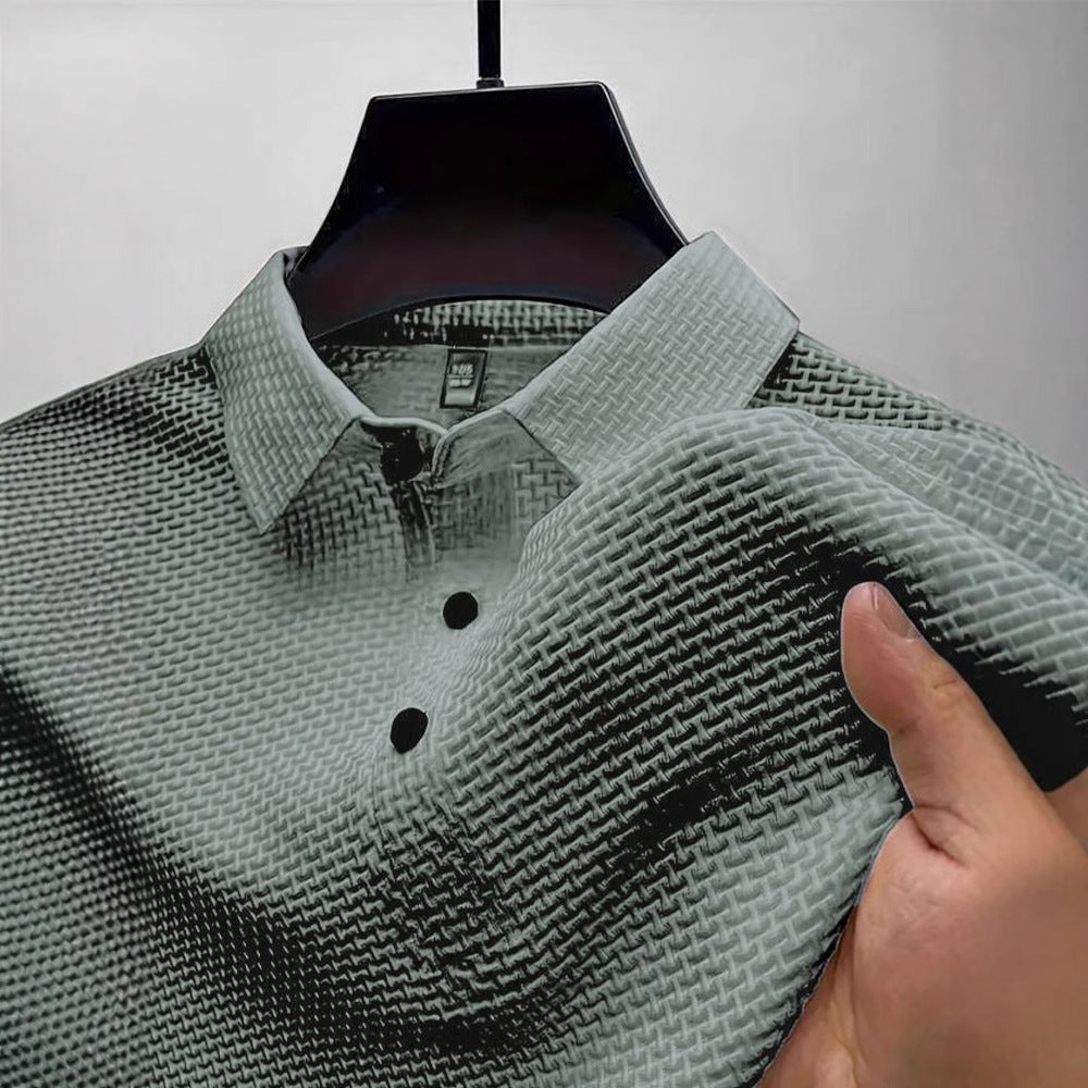 Mens Breathable Ice Silk Polo Shirt