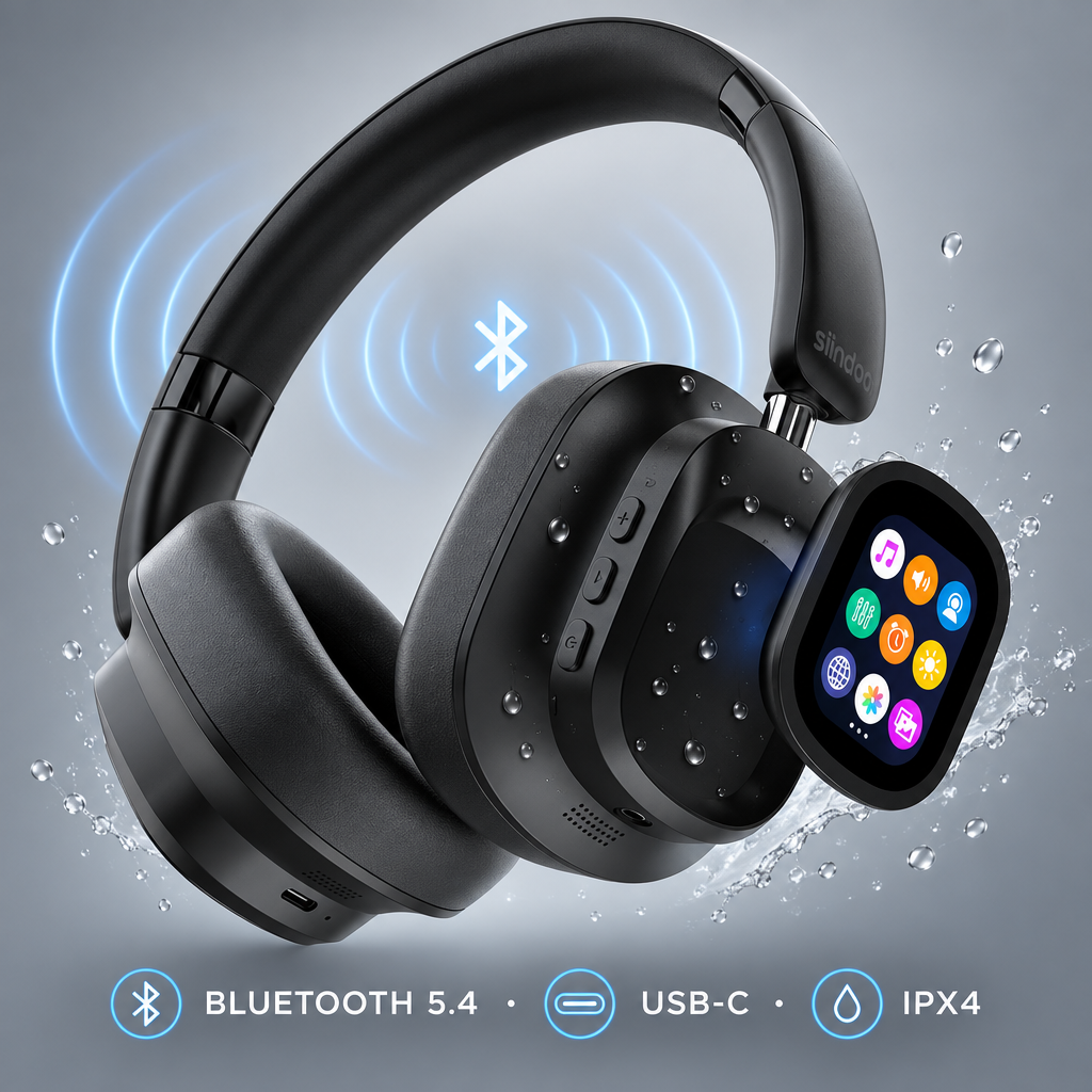 Imagen de funciones Bluetooth 5.4, carga USB-C y resistencia IPX4